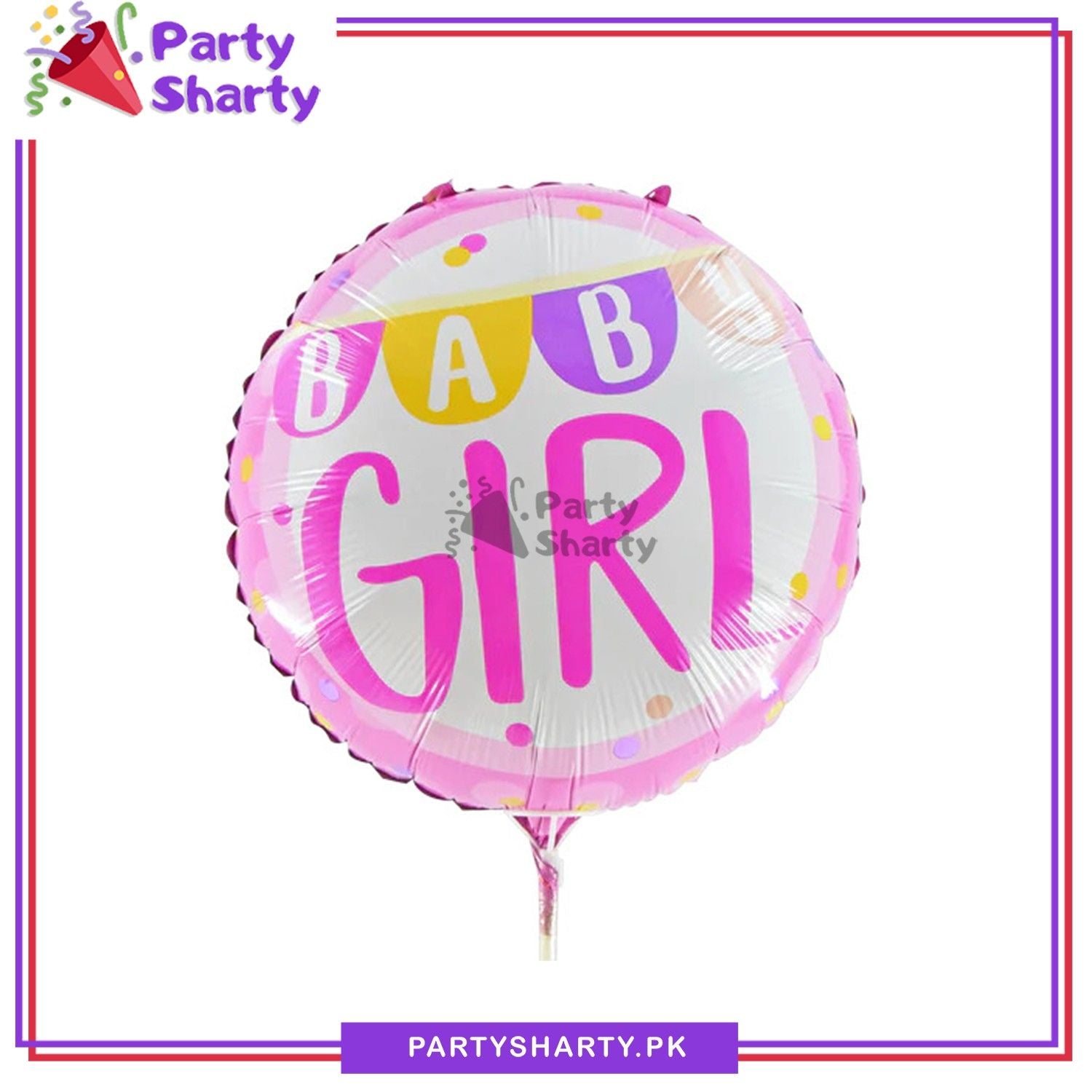 Baby Boy / Girl Round Shaped Foil Balloon for Baby Shower, Gender Reveal Event Decoration and Celebration