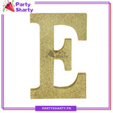 Gold Glitter Alphabet Sign Thermocol For Birthday and Event Decoration