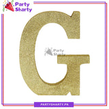 Gold Glitter Alphabet Sign Thermocol For Birthday and Event Decoration
