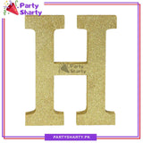 Gold Glitter Alphabet Sign Thermocol For Birthday and Event Decoration