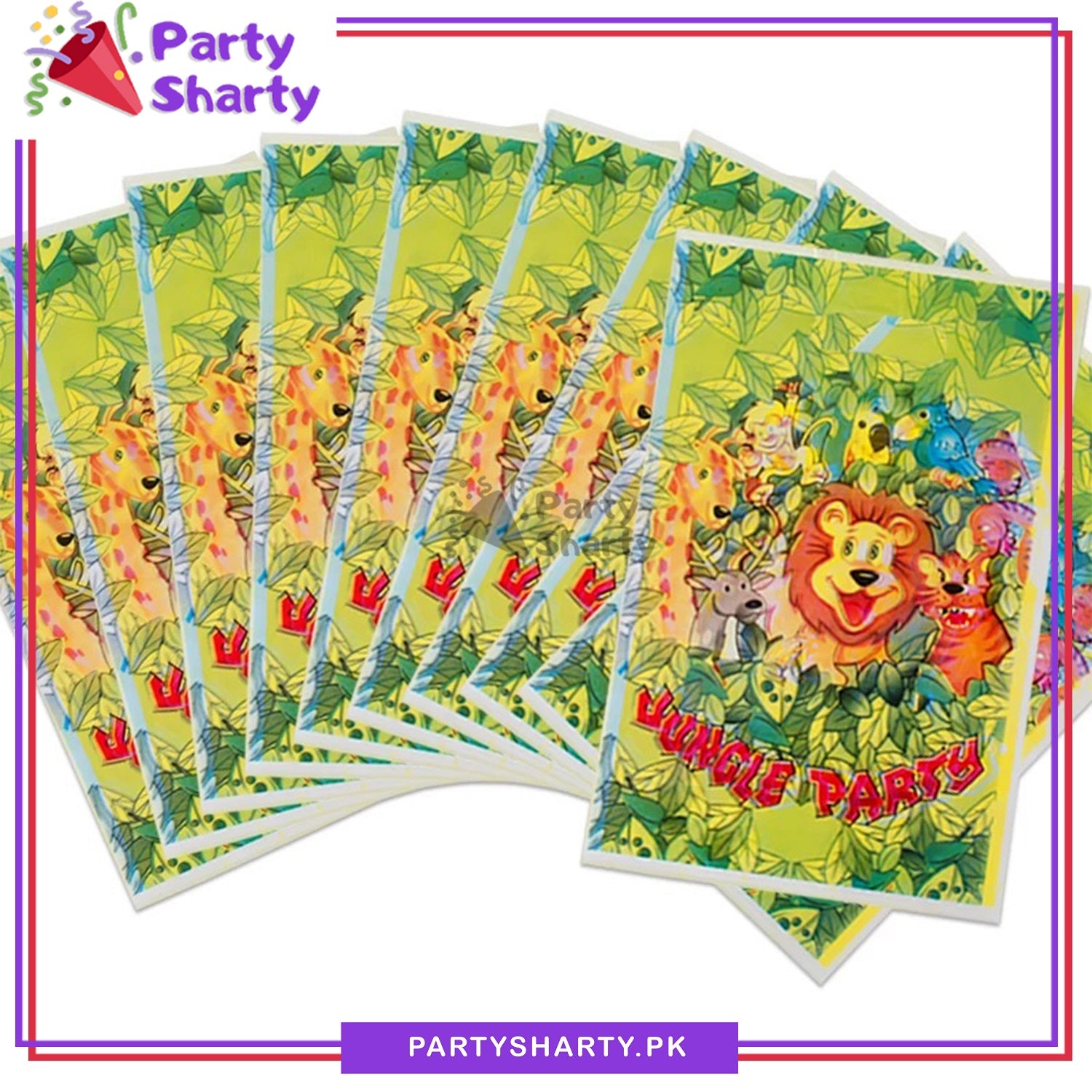 Jungle Party Theme Goody Bag Pack Of 10 For Jungle / Safari Theme Decoration and Celebration