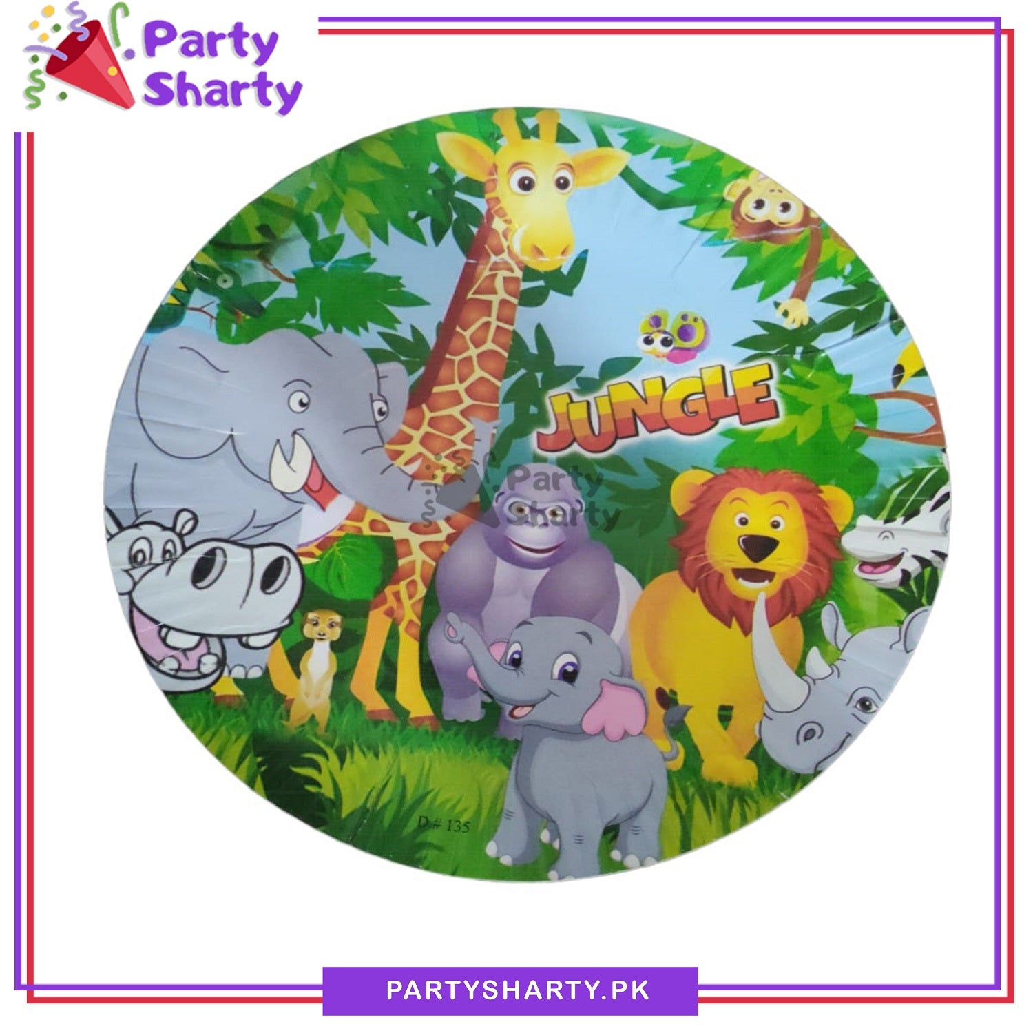 Jungle Theme Party Disposable Paper Plates for Jungle Safari Theme Par