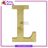 Gold Glitter Alphabet Sign Thermocol For Birthday and Event Decoration