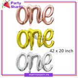 One Scripted Foil Balloon Banner For Kids First Birthday Party / Anniversary Decoration