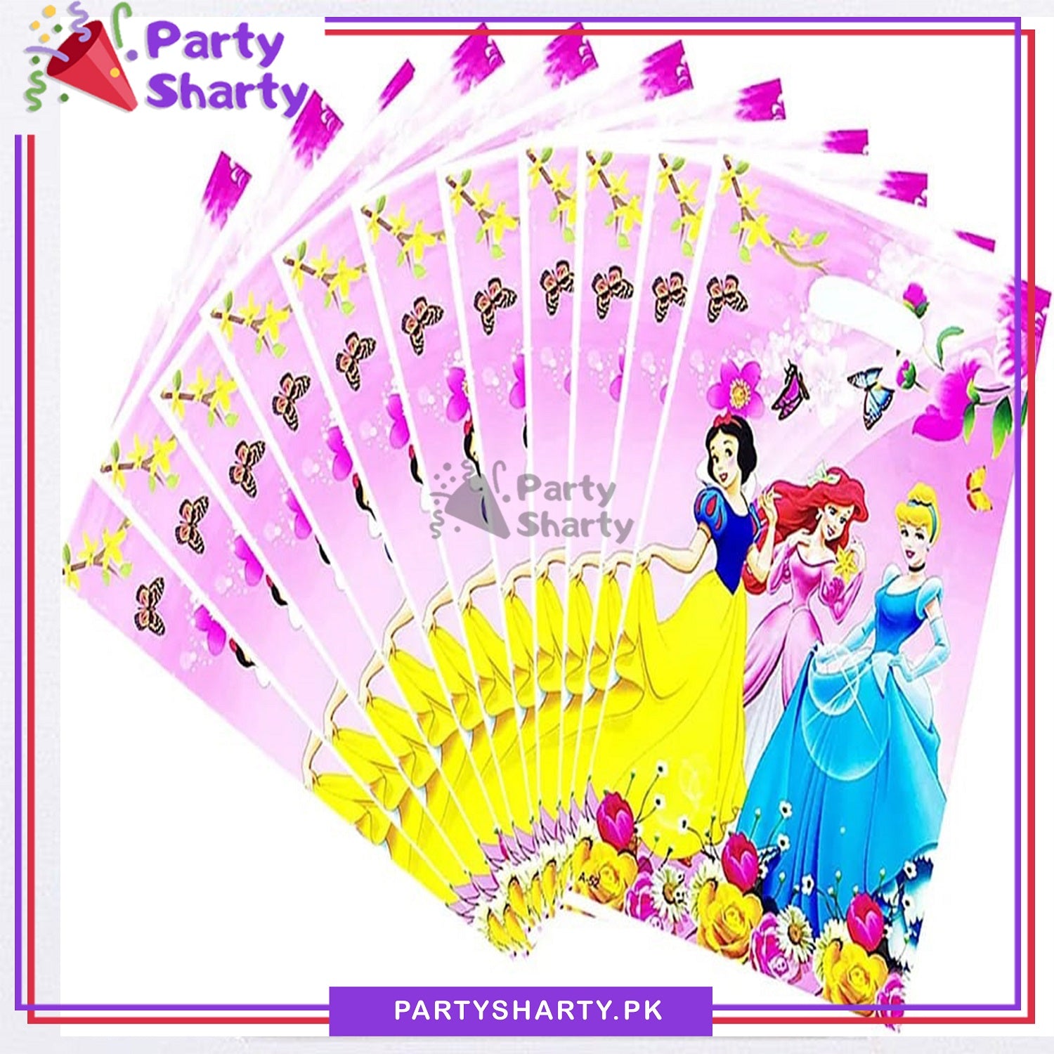 D-2 Princess Theme Goody Bags / Loot Bags for Birthday Party Decoration and Celebration