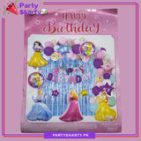 D-1 Happy Birthday Princess Theme Set For Princess Theme Birthday Decoration and Celebration