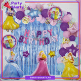 D-1 Happy Birthday Princess Theme Set For Princess Theme Birthday Decoration and Celebration