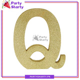 Gold Glitter Alphabet Sign Thermocol For Birthday and Event Decoration