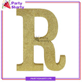 Gold Glitter Alphabet Sign Thermocol For Birthday and Event Decoration