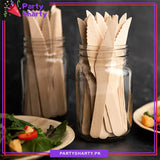 Disposable Wooden Knife Set For Birthday, Anniversary, Wedding Party Decoration and Celebration