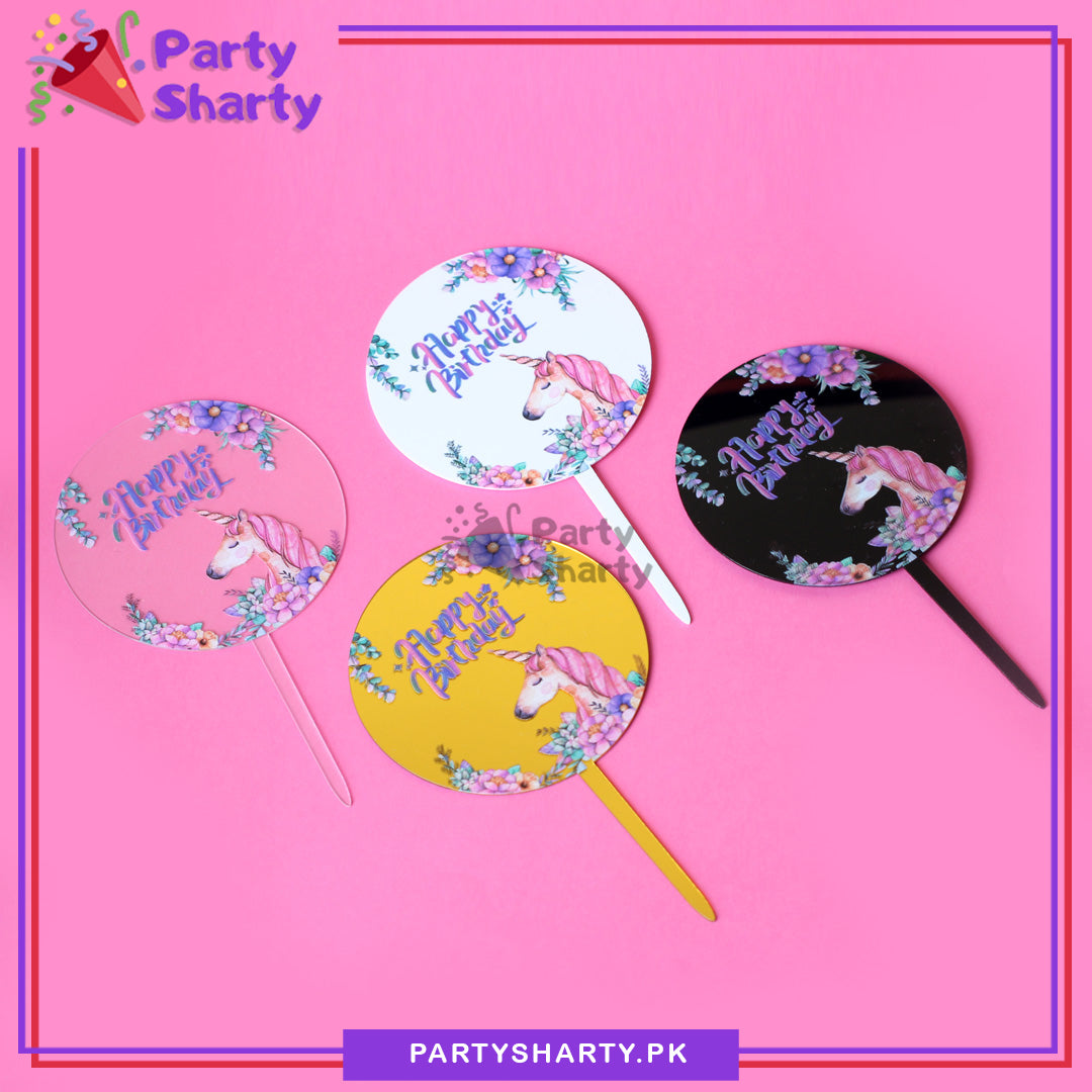 Unicorn Theme Birthday Cake Topper For Unicorn Theme Celebration and Decoration