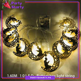 Crescent with Praying Guy Shaped Led String Lights l Eid String Lights l Lights For Eid Decoration