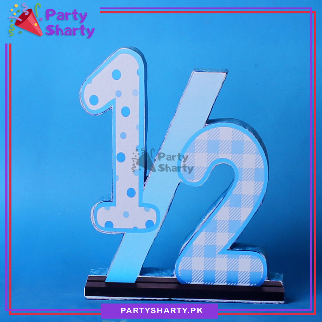 Numeric 1/2 Thermocol Standee For Half Birthday / 6 month Celebration and Party Decoration