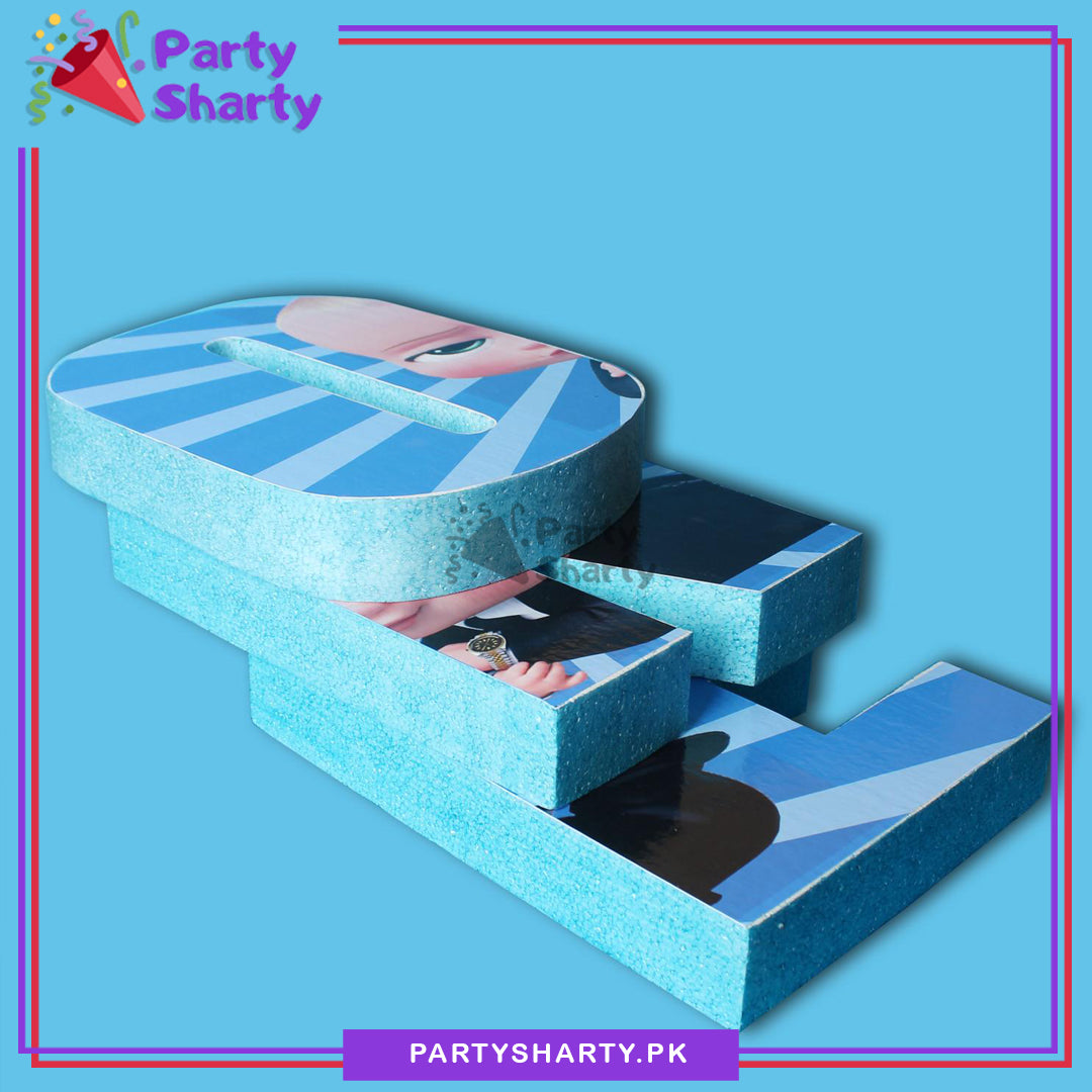 ONE Thermocol Standee For Boss Baby Theme First Based Birthday Celebration and Party Decoration