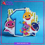 Numeric 1 Thermocol Standee For Baby Shark Theme Based First Birthday Celebration and Party Decoration