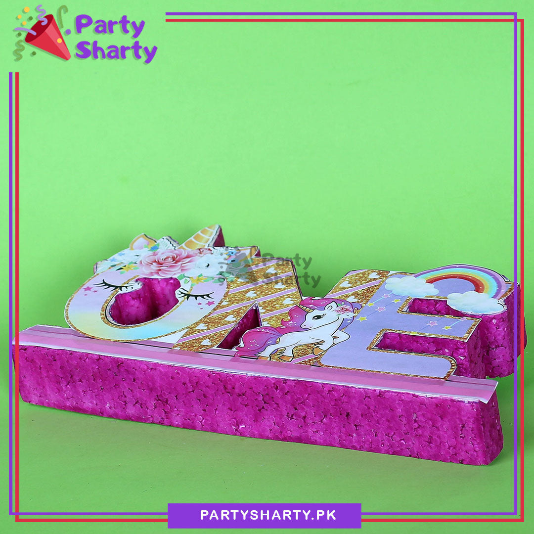 ONE Thermocol Standee For Unicorn Theme Based First Birthday Celebrati ...