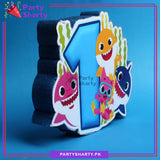 Numeric 1 Thermocol Standee For Baby Shark Theme Based First Birthday Celebration and Party Decoration