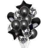 14 Pcs Confetti Decorative Party Balloons Set (Star, Heart Shaped & Confetti Filled Latex Party Balloons Set) For Birthday and Event