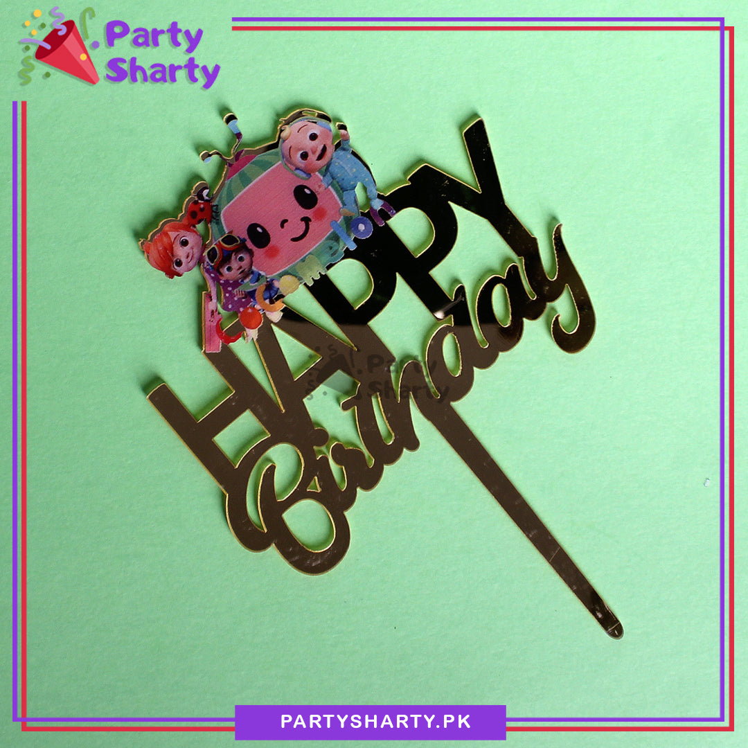 Cocomelon Theme Acrylic Cake Topper For Birthday Party Celebration and Decoration