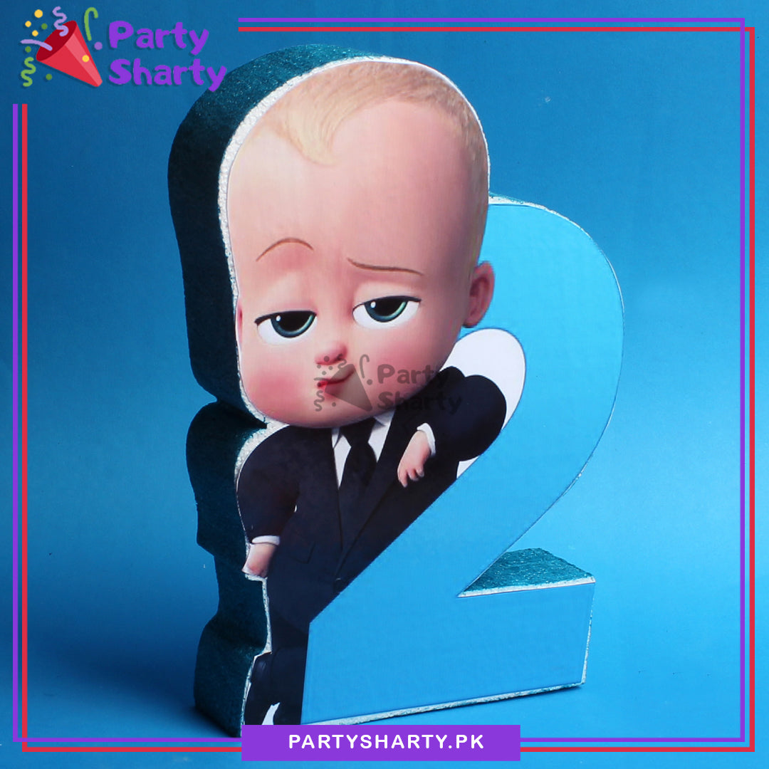 Numeric 2 Thermocol Standee For Boss Baby Theme Based Second Birthday Celebration and Party Decoration