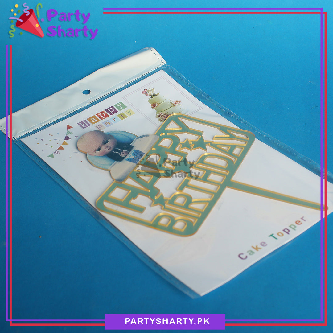 Boss Baby Theme Acrylic Cake Topper For Birthday Party Celebration and Decoration