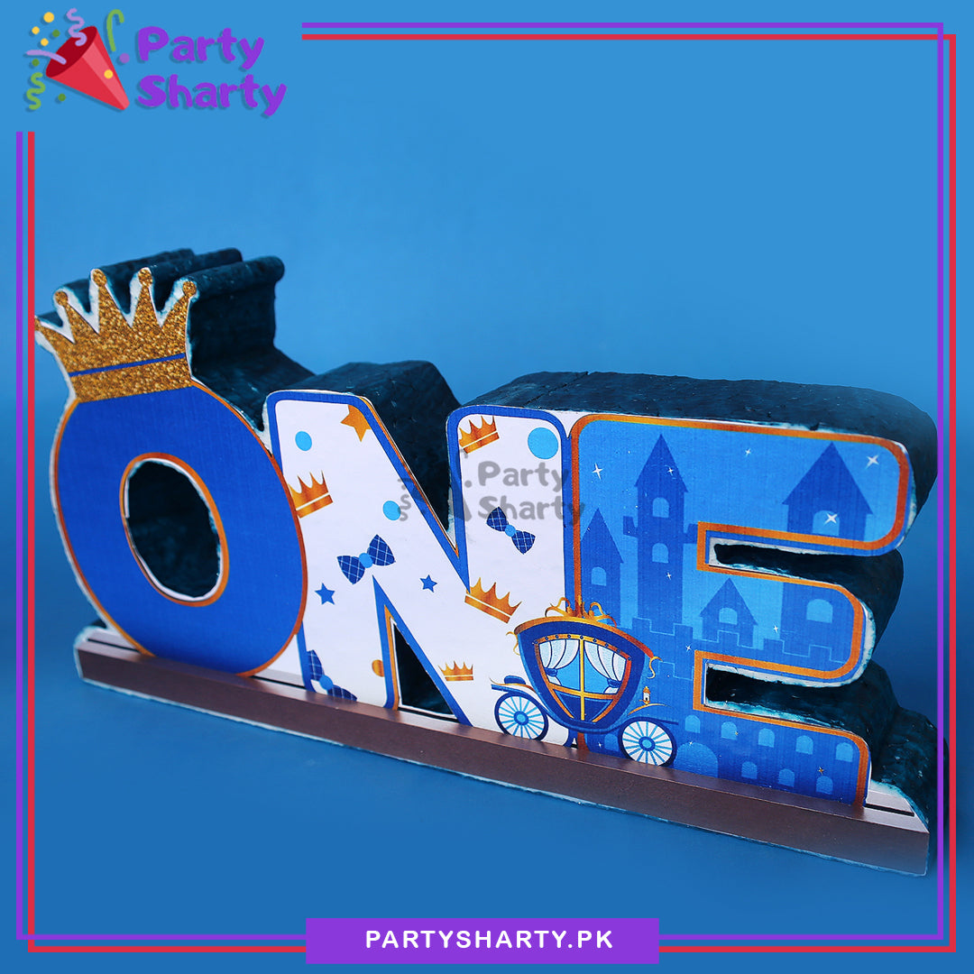 ONE Thermocol Standee For Royal Prince Theme Based First Birthday Celebration and Party Decoration