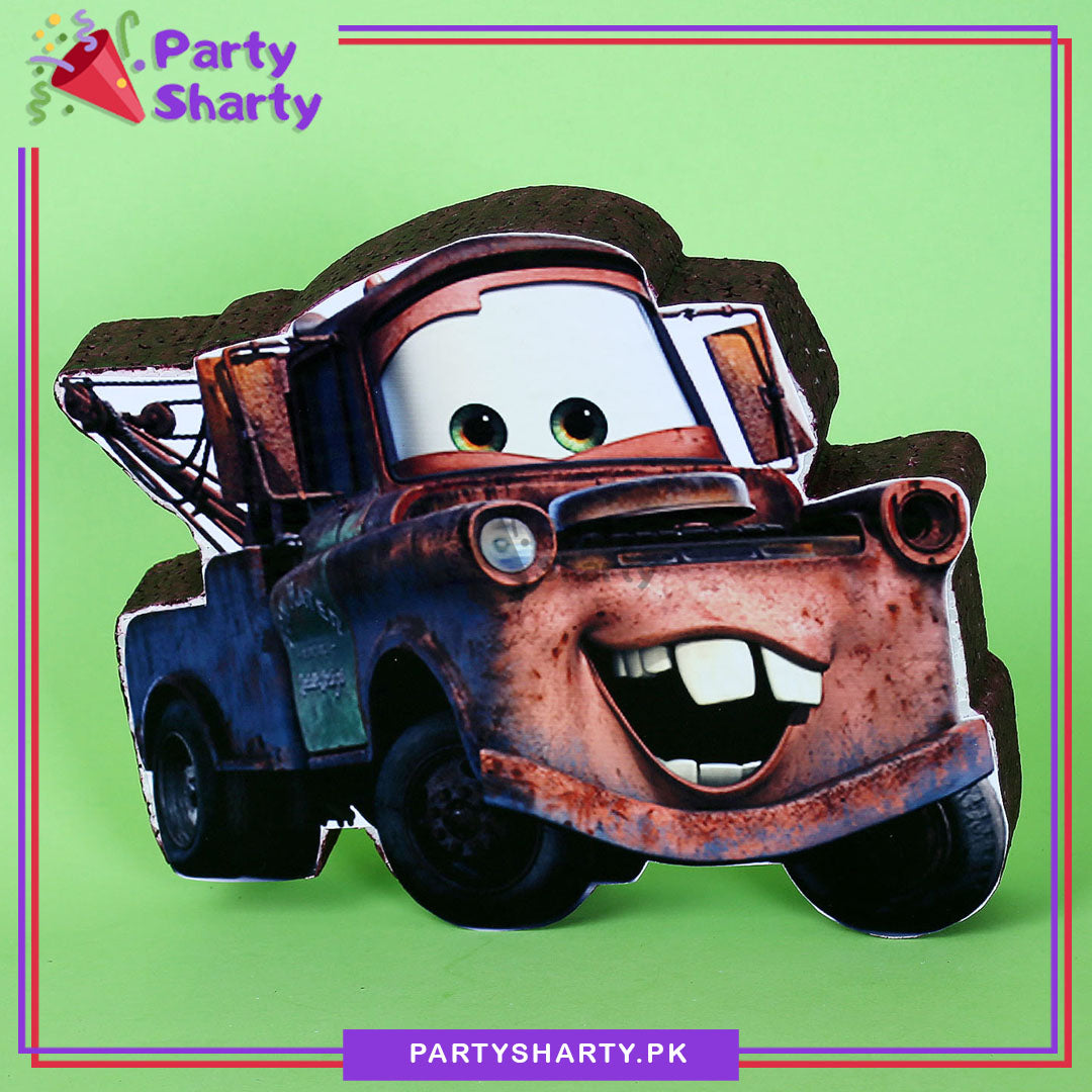 Mater Character Thermocol Standee For McQueen Theme Birthday Party Decoration