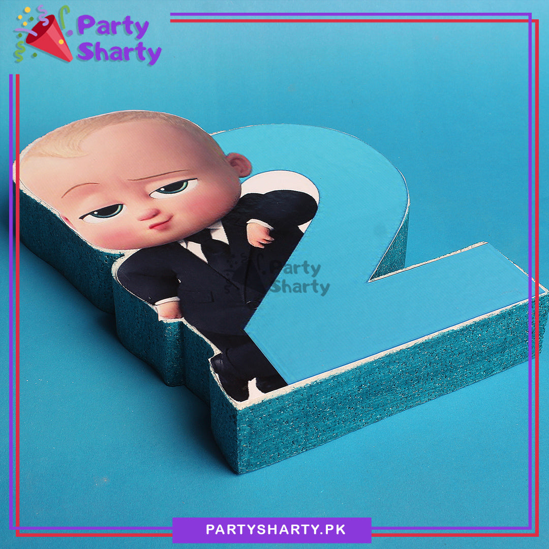 Numeric 2 Thermocol Standee For Boss Baby Theme Based Second Birthday Celebration and Party Decoration