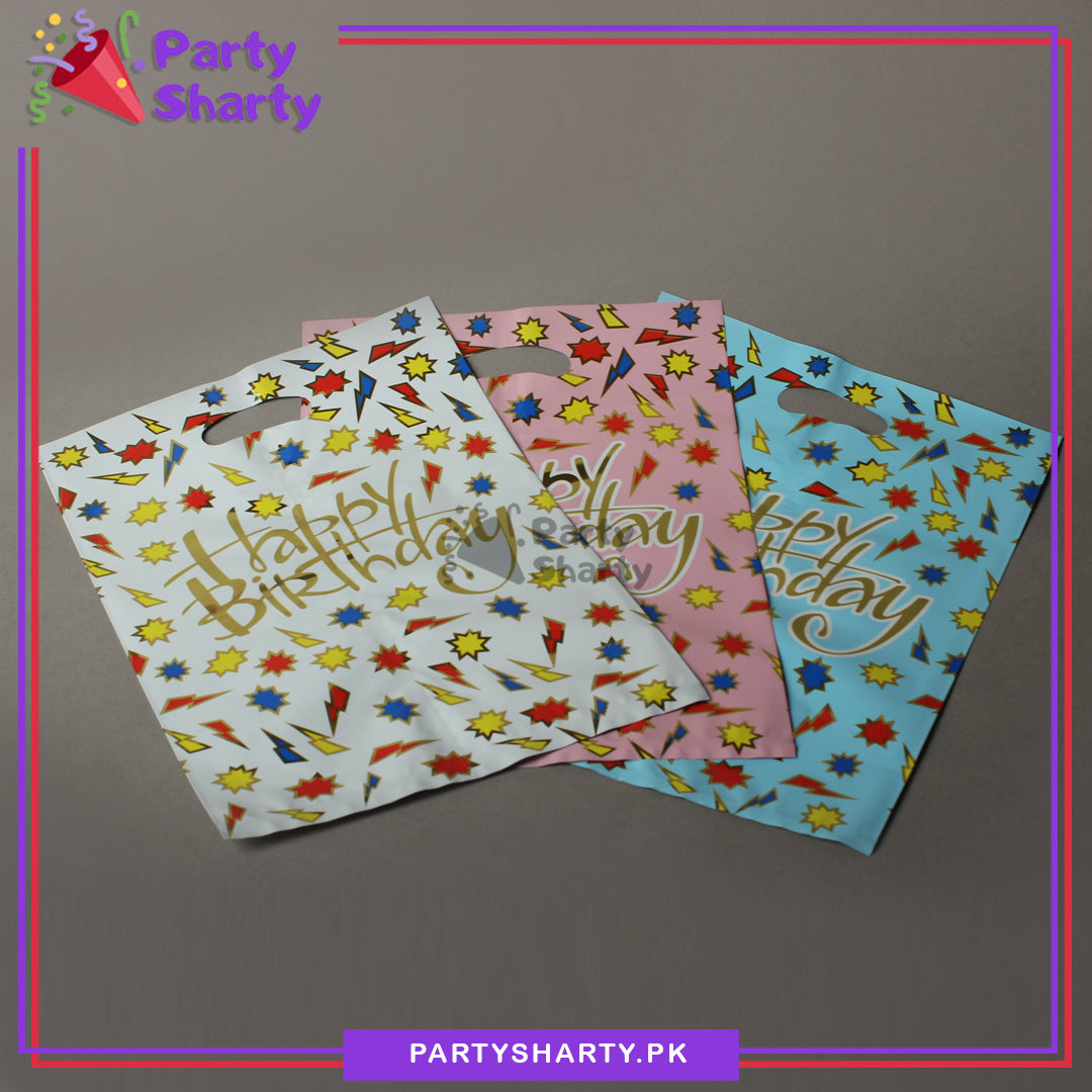 Happy Birthday Printed Stylish Goody Bags / Favor Bags for Birthday Party Event and Celebration