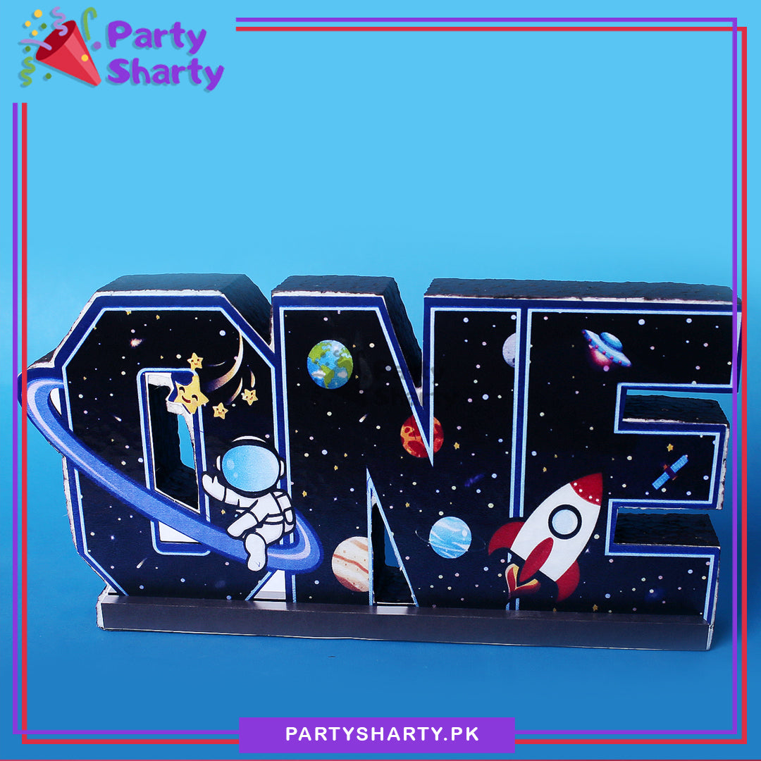 ONE Thermocol Standee For Space Theme Based First Birthday Celebration and Party Decoration