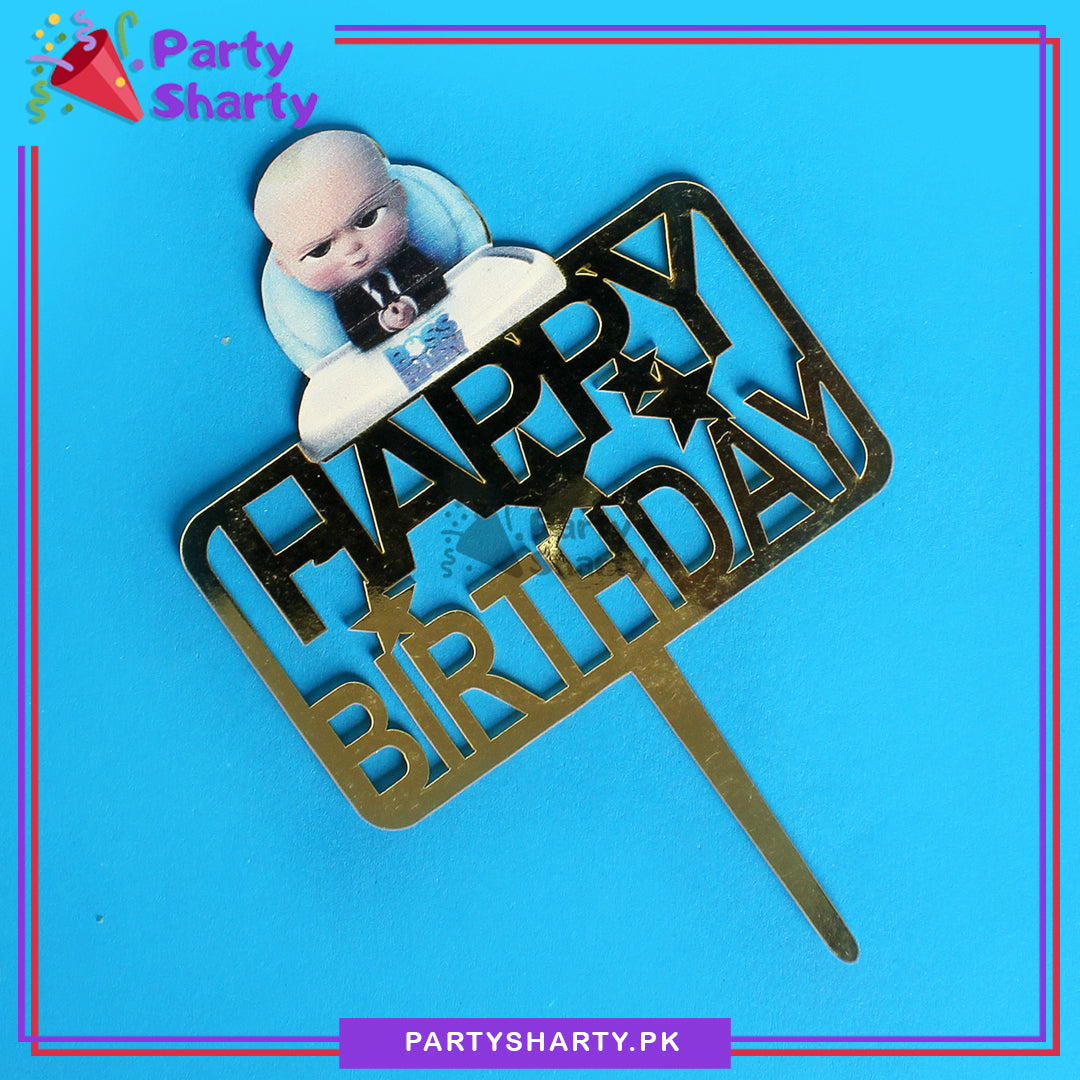 Boss Baby Theme Acrylic Cake Topper For Birthday Party Celebration and Decoration