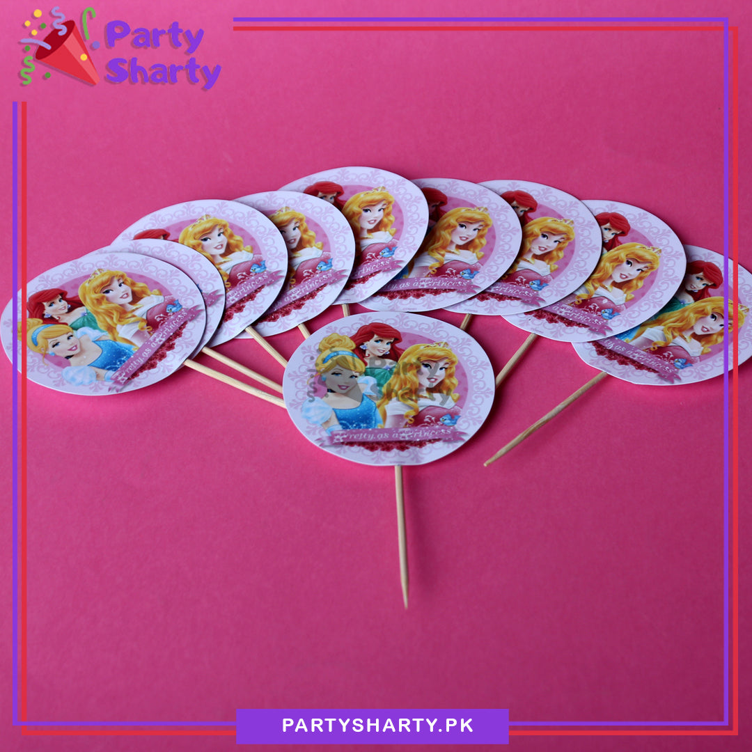 Princess Cup Cake Topper For Princess Birthday Theme Party and Decoration