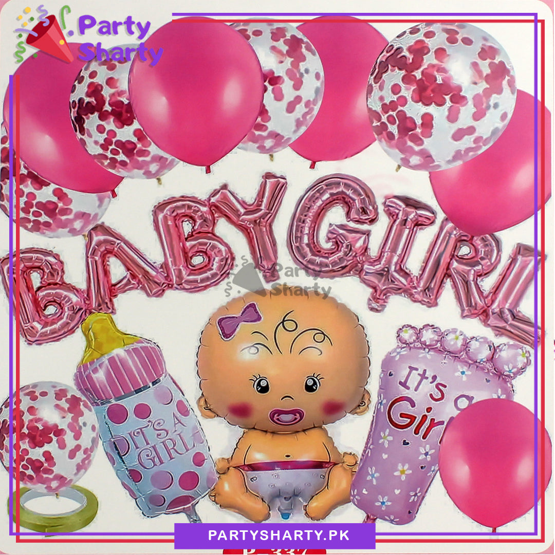 Baby Girl Theme Set for Welcome Baby Girl / Baby Shower Event Decoration and Celebration
