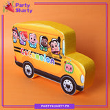 Cocomelon Family School Bus Thermocol Standee For Cocomelon Theme Based Birthday Celebration and Party Decoration