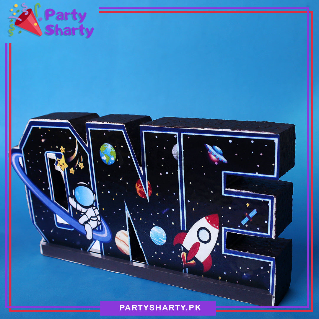 ONE Thermocol Standee For Space Theme Based First Birthday Celebration ...