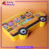 Cocomelon Family School Bus Thermocol Standee For Cocomelon Theme Based Birthday Celebration and Party Decoration