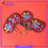 Little Pony Cup Cake Topper For Little Pony Birthday Theme Party and Decoration