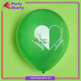 14th August Pakistan Day Printed Latex Balloons for Pakistan Independence Day Celebration