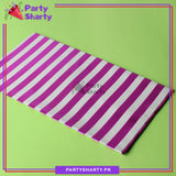 Stripes Design Metallic Color Plastic Table Cover (137 x 183 cm) For Birthday, Wedding, Engagement, Bridal Shower Party Decoration