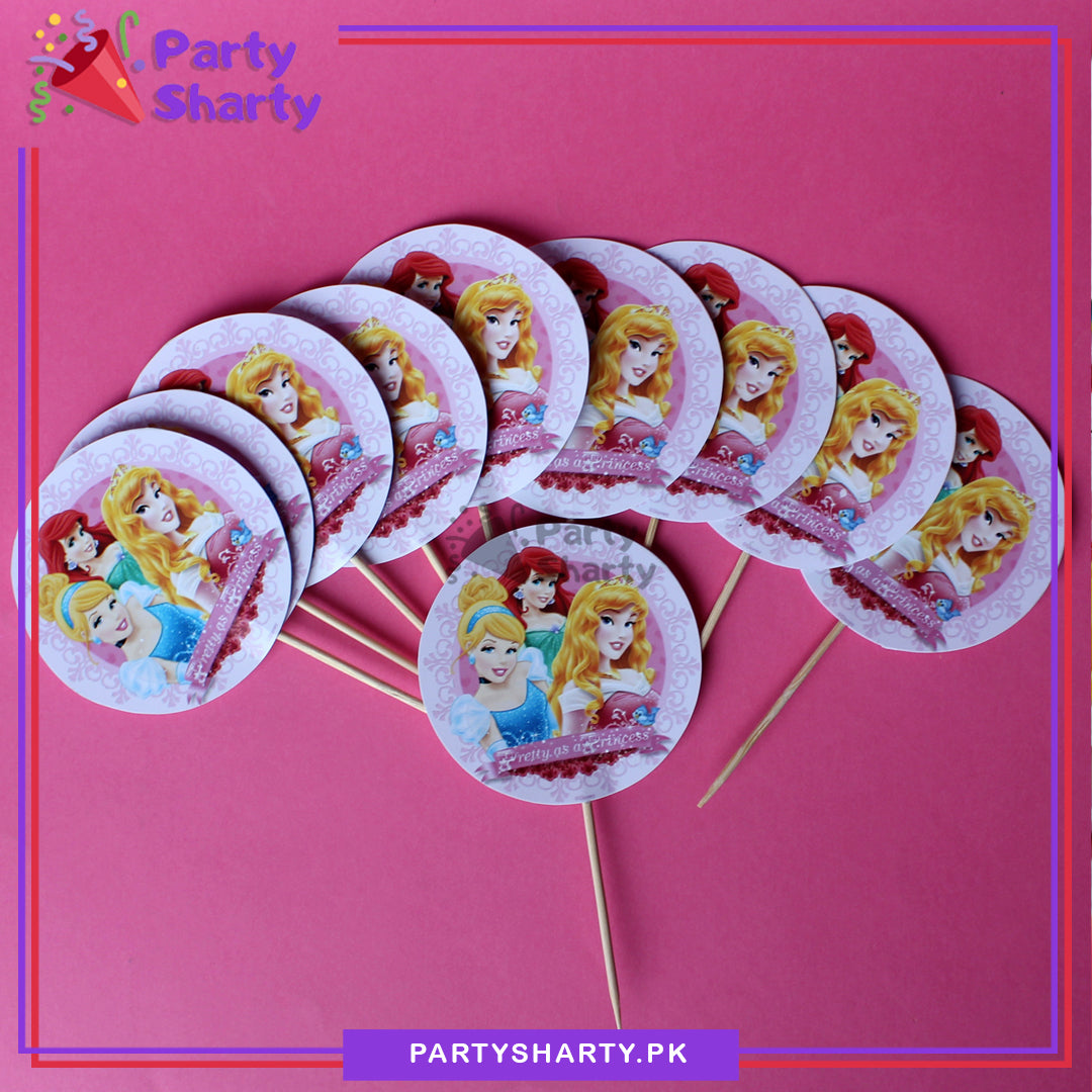 Princess Cup Cake Topper For Princess Birthday Theme Party and Decoration
