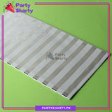 Stripes Design Metallic Color Plastic Table Cover (137 x 183 cm) For Birthday, Wedding, Engagement, Bridal Shower Party Decoration