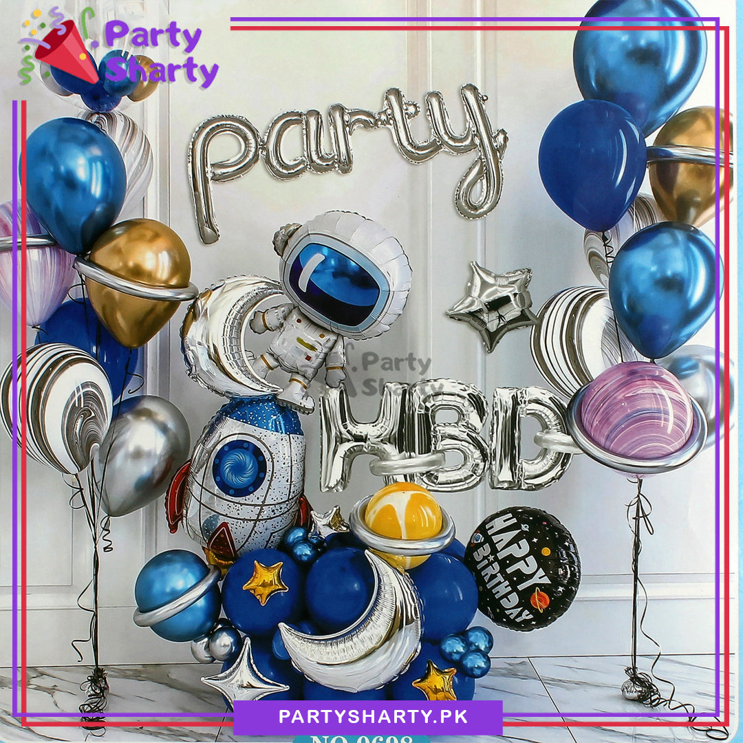 HBD Outer Space / Spaceman Theme Set for Space Theme Based Birthday Decoration and Celebration