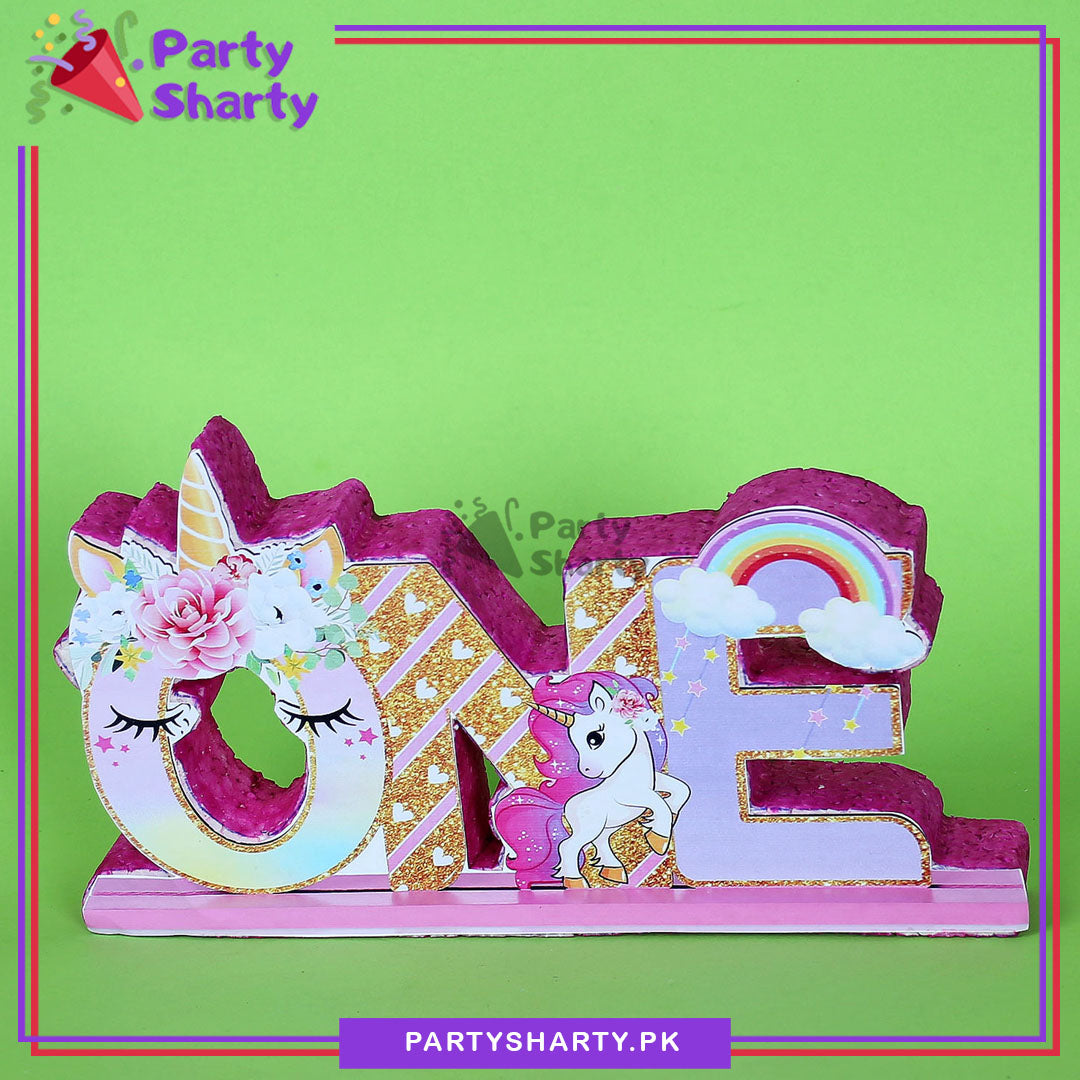 ONE Thermocol Standee For Unicorn Theme Based First Birthday Celebrati ...