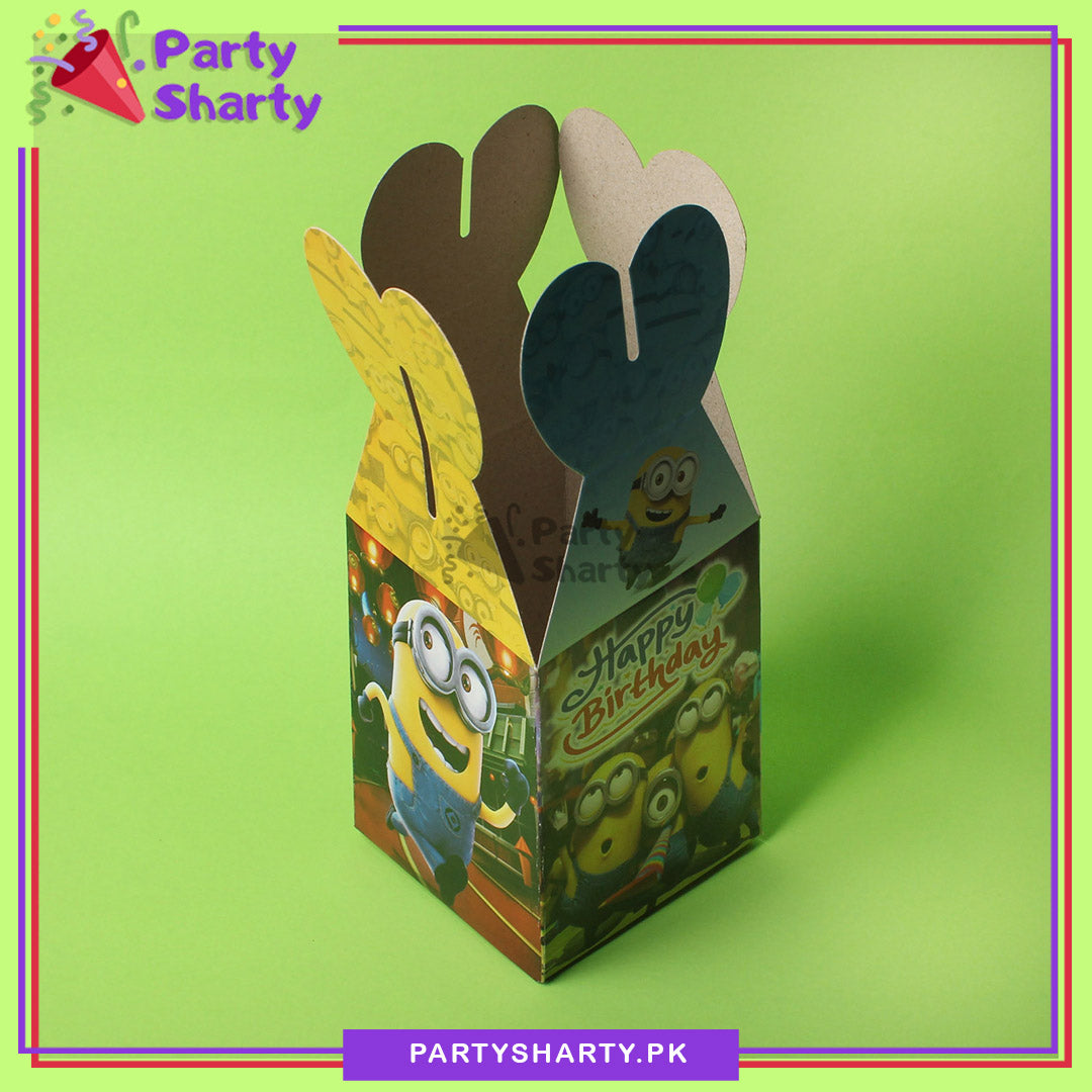 Minion Theme Goody Boxes Pack Of 10 For Minion Theme Birthday Party and Decoration