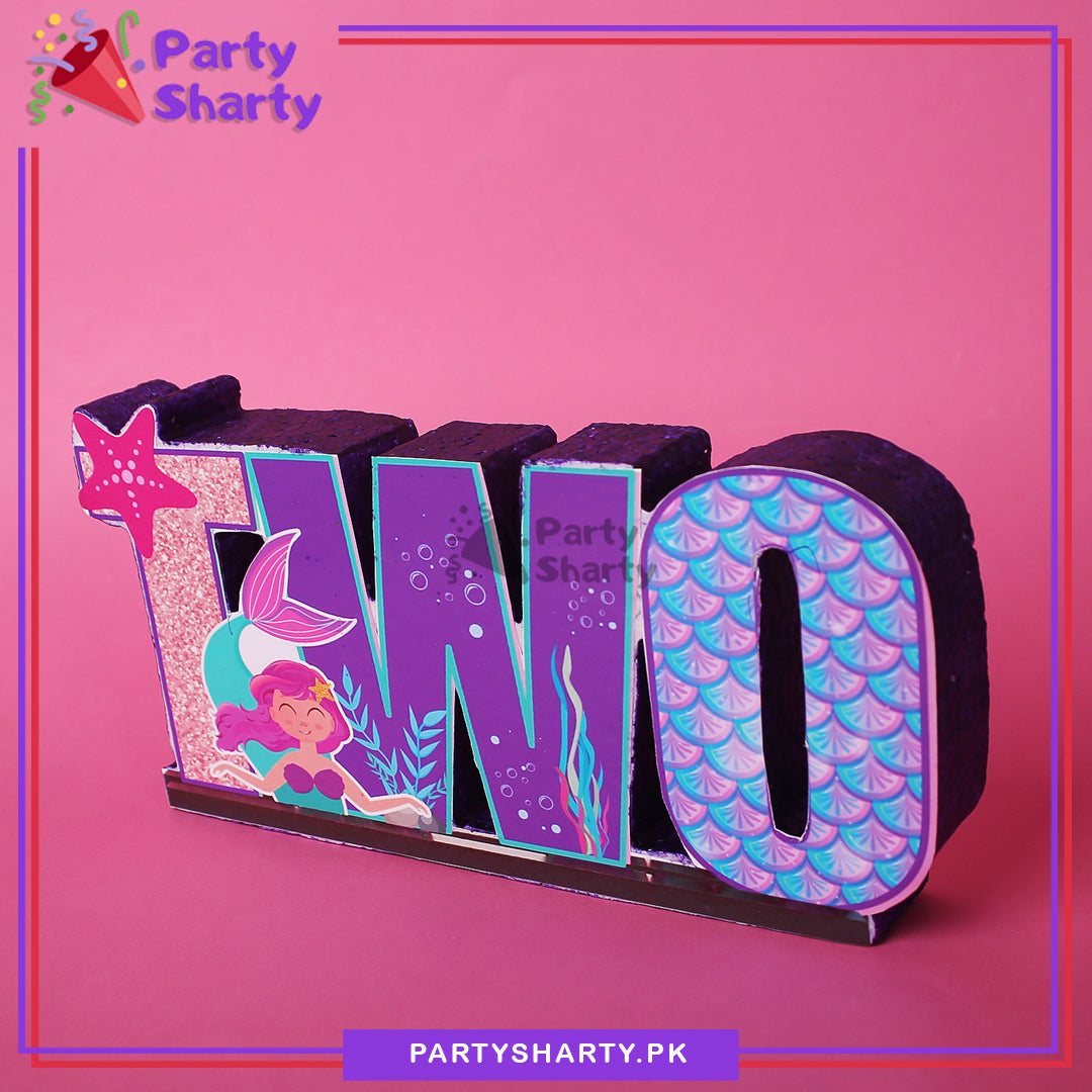 TWO Thermocol Standee For Mermaid Theme Based Second Birthday Party Celebration and Decoration