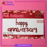 Happy Anniversary Scripted Foil Balloon Banner for Anniversary Celebration and Decoration