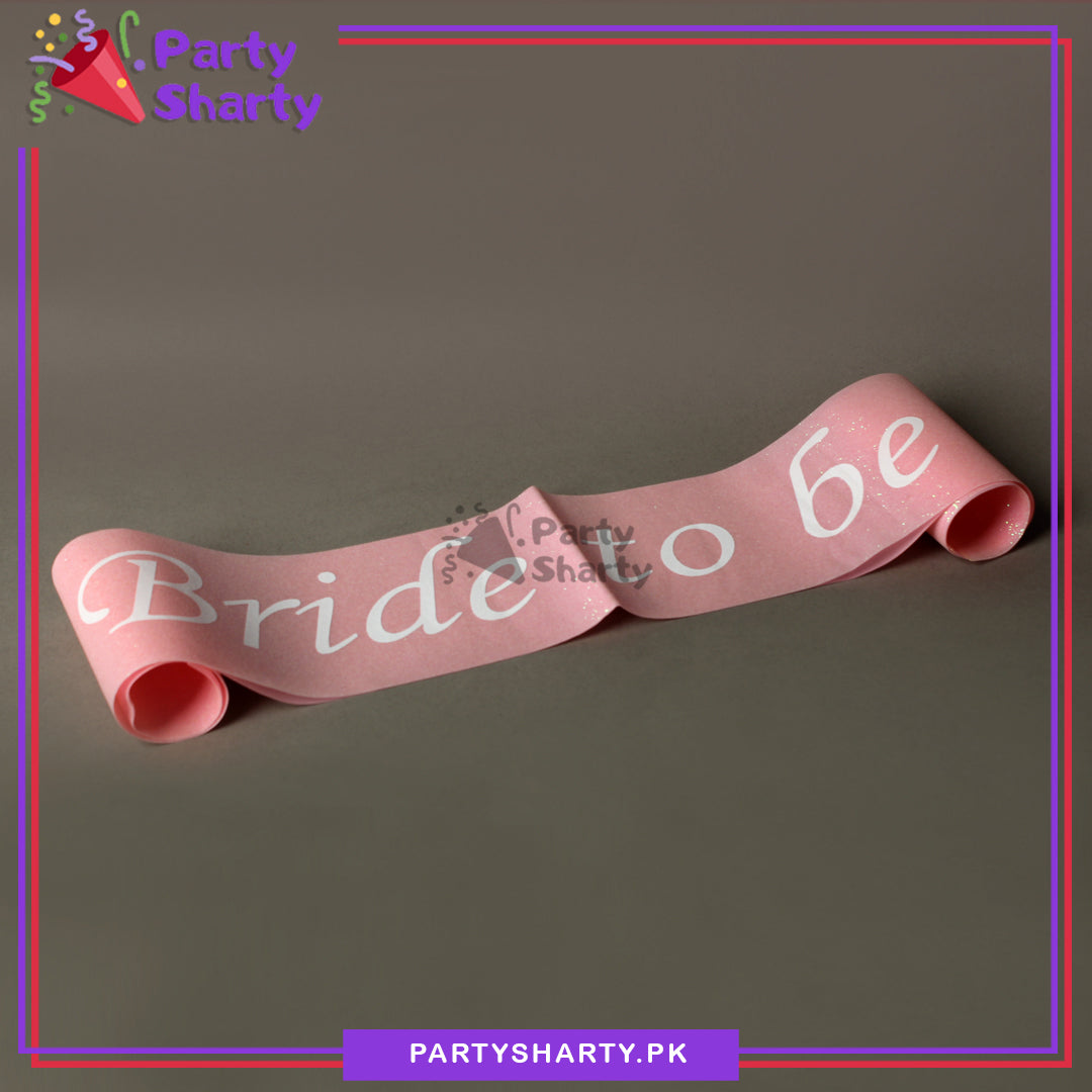Bride To Be Sash For Bridal Shower Event and Celebration