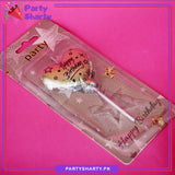 Happy Birthday Printed Heart Shaped Candle For Birthday Decoration and Celebration