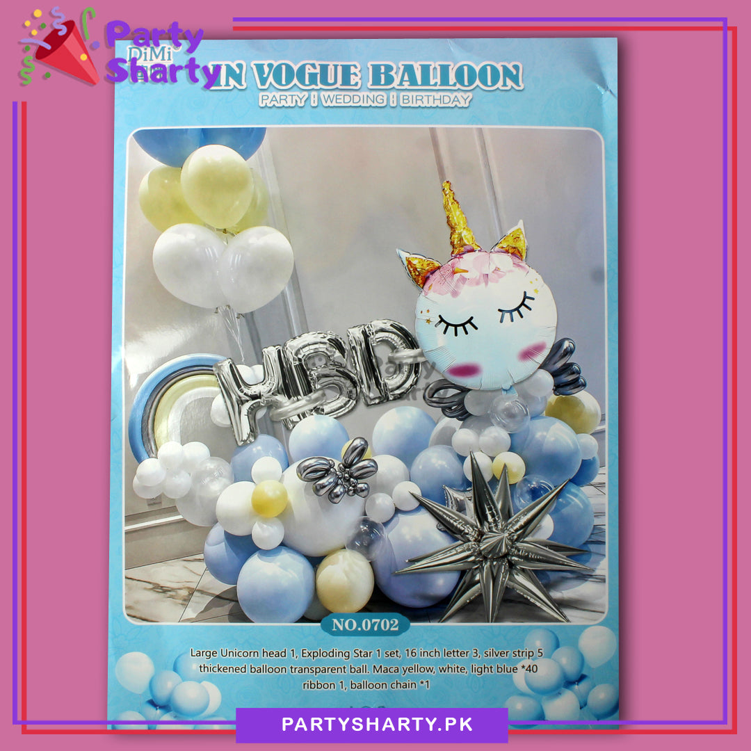 HBD Unicorn Theme Set for Theme Based Birthday Decoration and Celebration