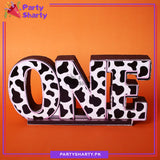 ONE Cow Shaded Thermocol Standee For Jungle Theme Based First Birthday Celebration and Party Decoration